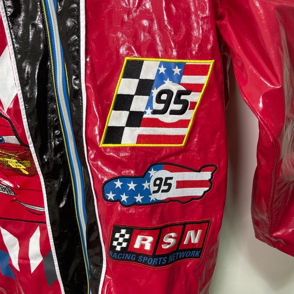Disney Store Cars Lightning McQueen Rain Jacket/Coat sz 9/10 - Picture 6 of 16